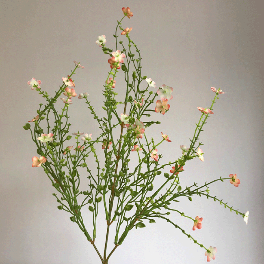 Artificial Wild Flowers Spray Peach 76cm Artificial Flowers